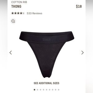 SKIMS Cotton rib thong